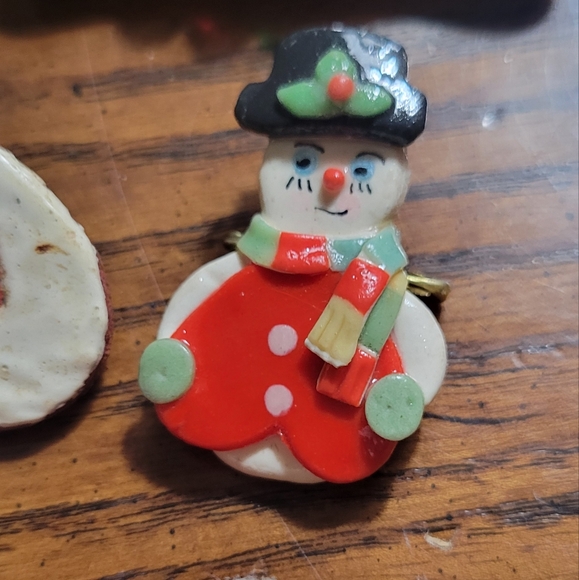 Vintage 6 handmade Holiday Christmas Brooch Bundle - Picture 10 of 10